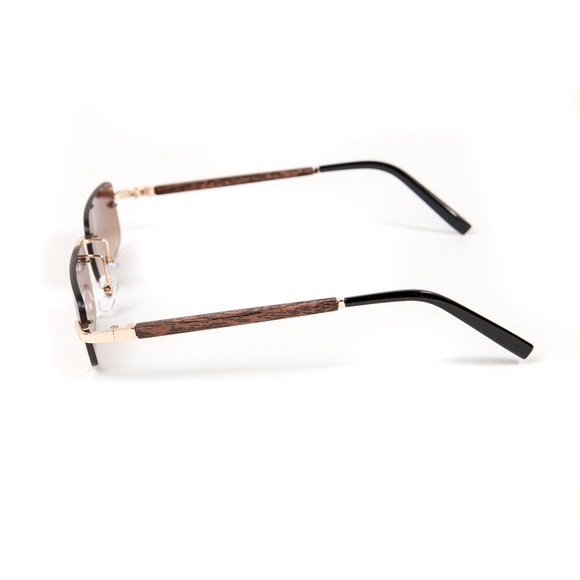 Mens Gold Brown Tint Hip Hop Fashion Sunglasses - Picture 3 of 5